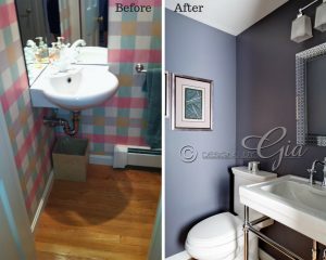 Before and After- Twin brook half bath