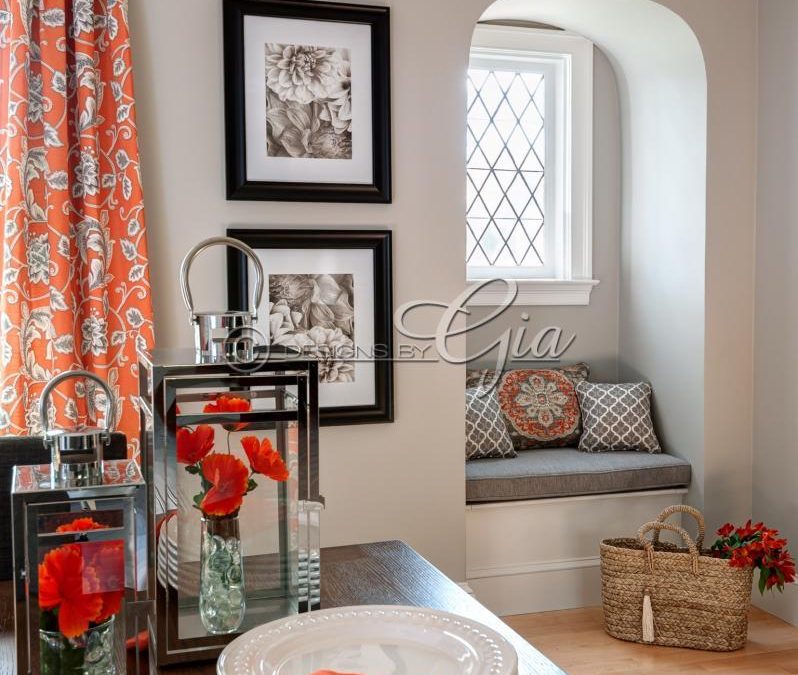 Custom Fabric Work- Dining Room Before and After