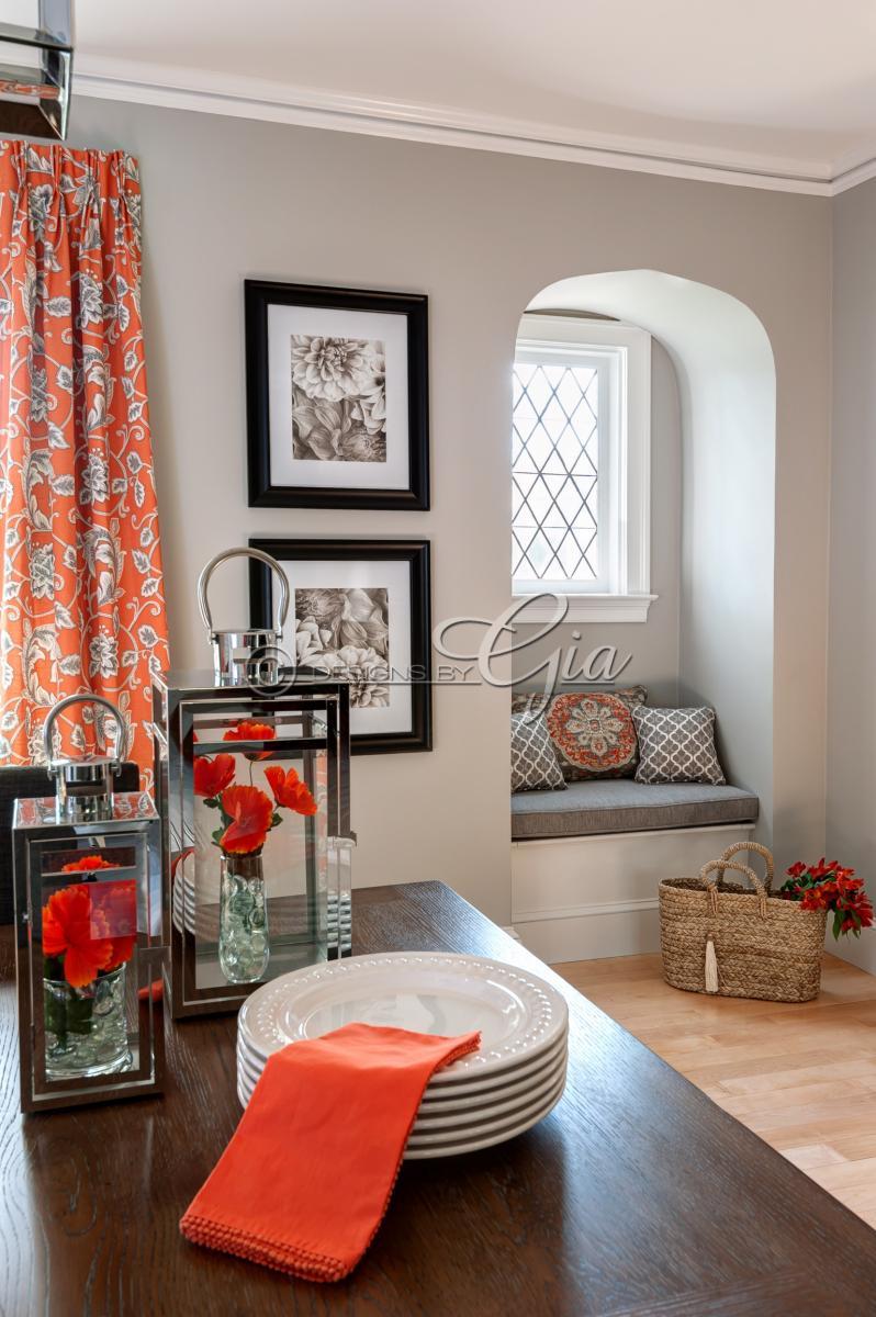 Custom Fabric Work- Dining Room Before and After
