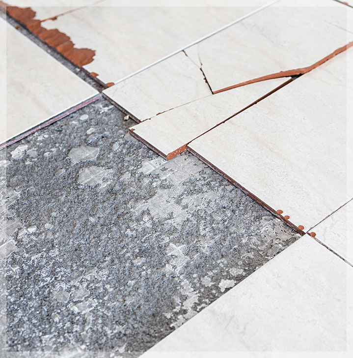 broken floor tile